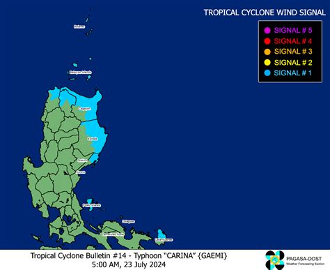 what signal number today in metro manila|Signal No. 1 in 10 areas as Typhoon Carina maintains strength.
